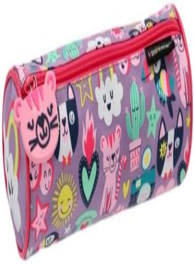 Pencil Case Cute Icons Purple - POLYESTER PM24002A
